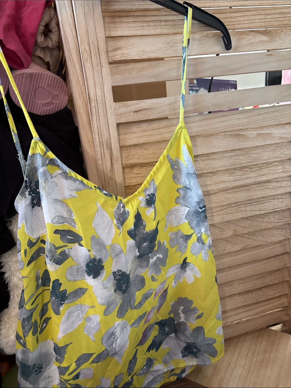Timing Yellow Floral Camisole Top - Small